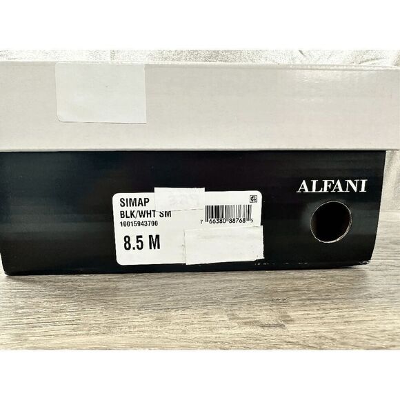 Alfani Women's Sima Two-Piece Buckle Mules - Black White 8.5M - Picture 7 of 8